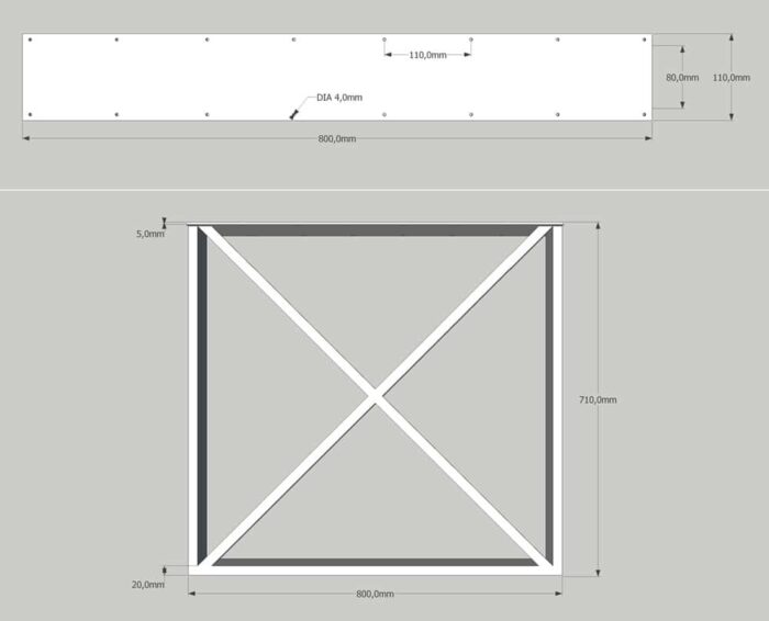Bordsben-Kwadrox-Ritning.jpg Teknisk ritning av stålram med måttangivelser.
