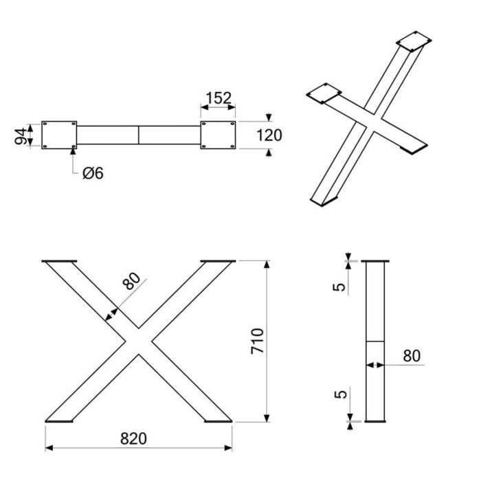 Bordsben-Magna-X-Ritning-NY-stor.jpeg Ritningar av ett korsformat bordsben med mått.