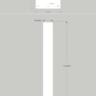 Diagram av en rektangulär pelare med mått.