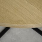 Rund träbordsskiva med ben