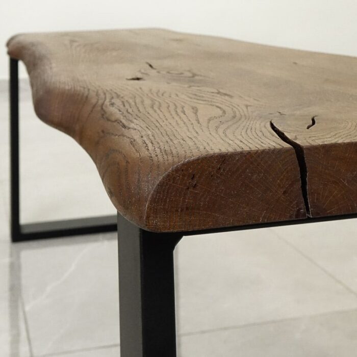 Bordsskiva-Wood-1-Grundoljad-Brun4.jpg Rustik träbänk med metallram