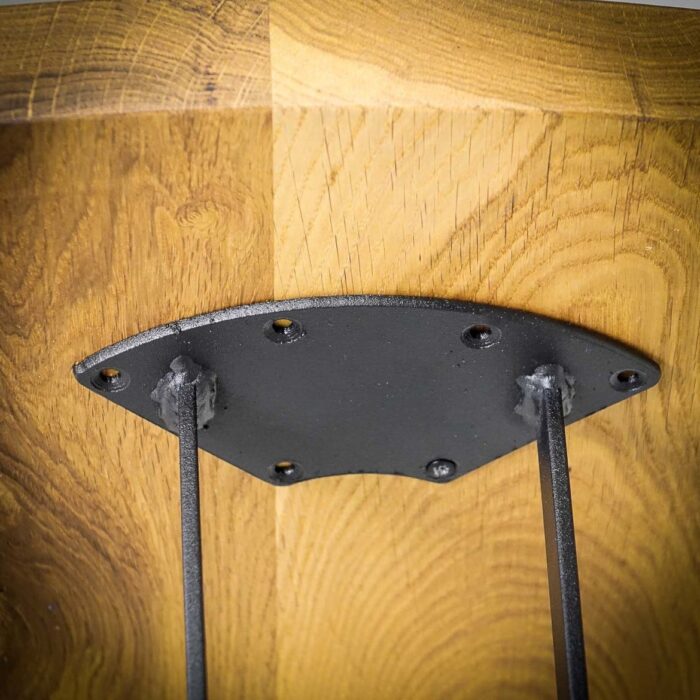 Hairpin-Platt-DUO-10 Metallfäste under träbord