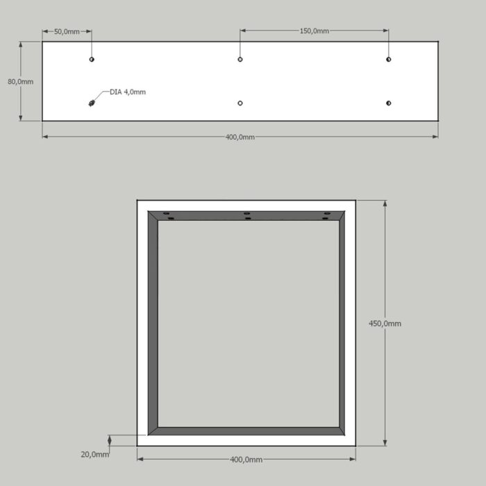Kvadro-40x45-cm-skiss.jpg Dimensionerad ritning av rektangulär ram