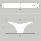 Måttschematisk ritning av metallplattor
